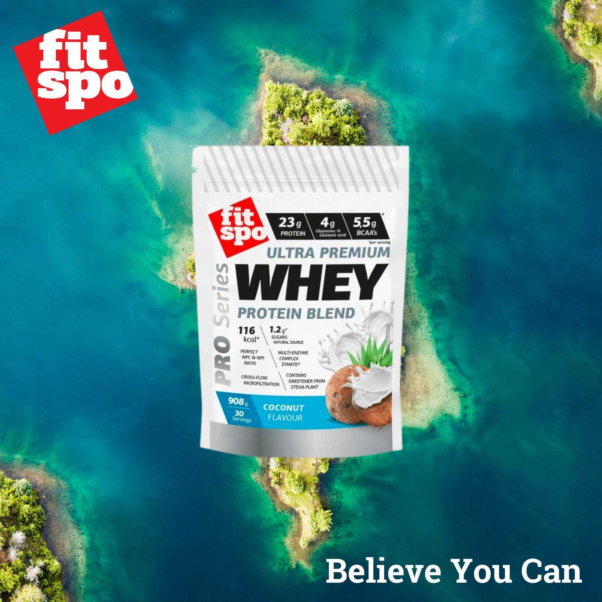 Whey Protein Powder Pro 23g Protein, Coconut, 1x908g