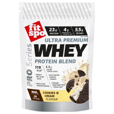 Whey Protein Powder Pro 23g Protein, Cookies and Cream, 1x908g