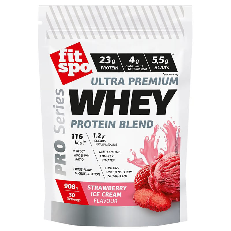 Whey Protein Powder Pro 23g Protein, Strawberry Ice Cream, 1x908g
