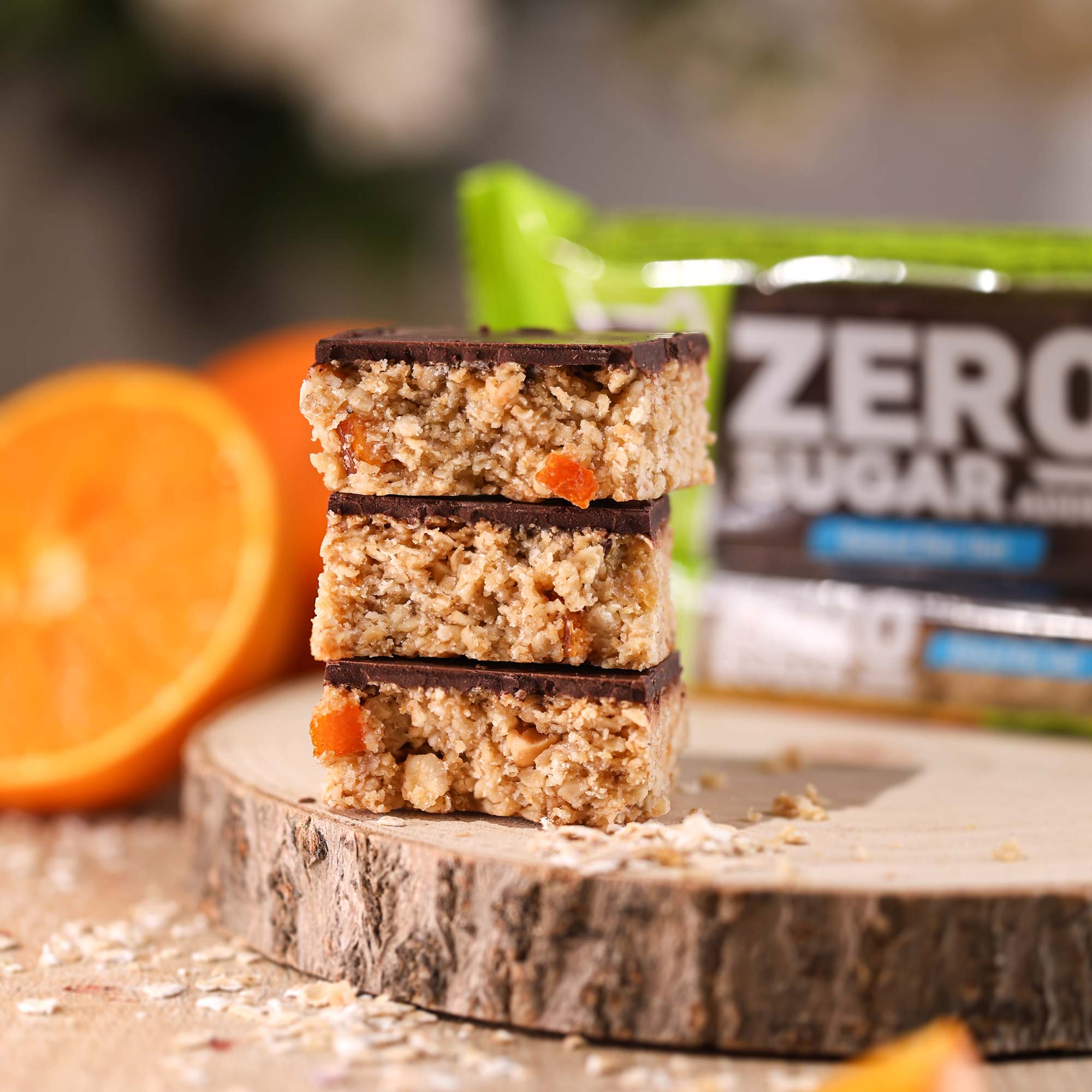ZERO SUGAR Flapjack orange and dark chocolate, 12x70g – fitspozone