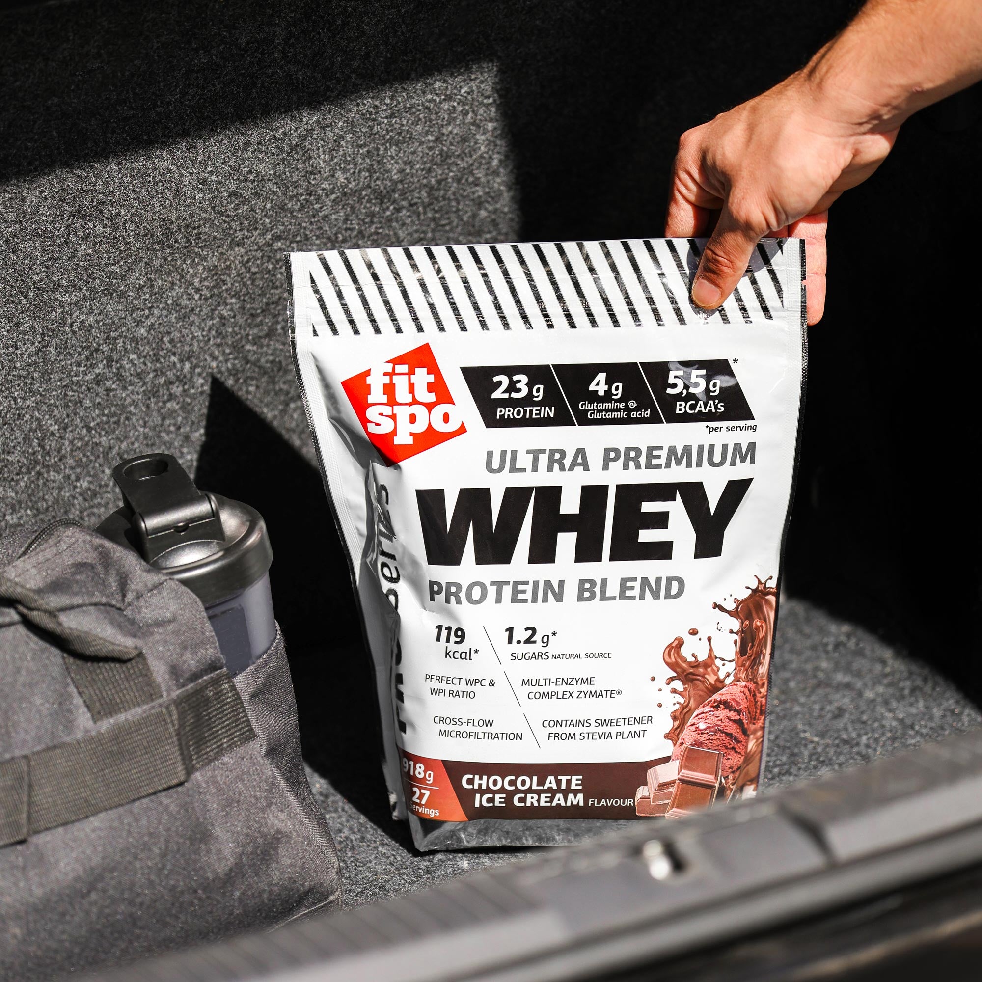 Whey Protein Powder Pro 23g Protein, Chocolate Ice Cream, 1x918g